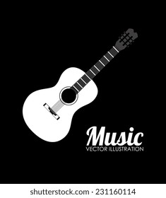 Music design over black background,vector illustration Music design over black background,vector illustration