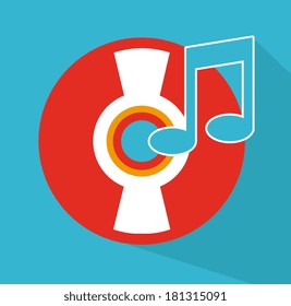 music design over blue background vector illustration