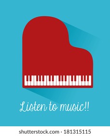music design over blue background vector illustration
