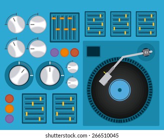 Music  design over blue background, vector illustration
