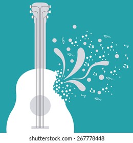 Music design over blue background, vector illustration