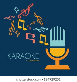 Music design over blue background,vector illustration