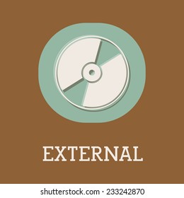 Music design over brown background, vector illustration