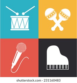 Music design over colorful background,vector illustration