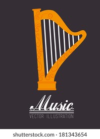 music design over dark background vector illustration