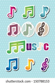 music design over dotted background vector illustration  