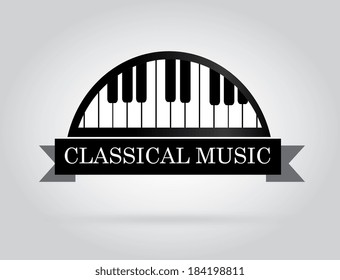 Music design over gray background, vector illustration