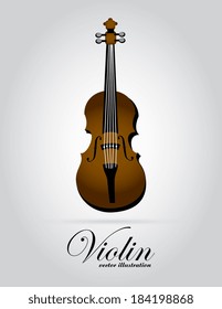 Music design over gray background, vector illustration