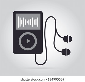 Music design over gray background, vector illustration