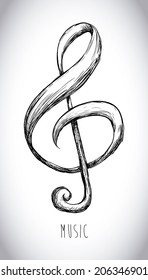 Music design over gray background, vector illustration