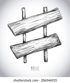 Music design over gray background, vector illustration
