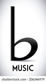 Music design over gray background, vector illustration