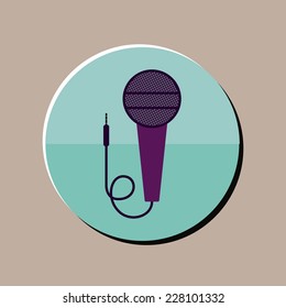 Music design over gray background, vector illustration