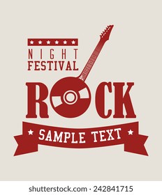 Music design over gray background, vector illustration.