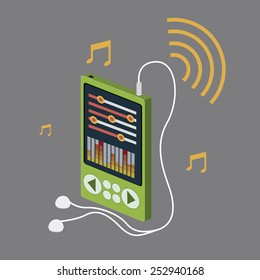 Music  design over gray background, vector illustration.