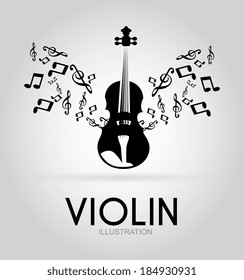 Diseño musical sobre fondo gris,ilustración vectorial