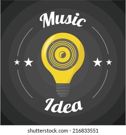 Music design over  grey background. vector illustration