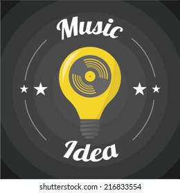 Music design over  grey background. vector illustration