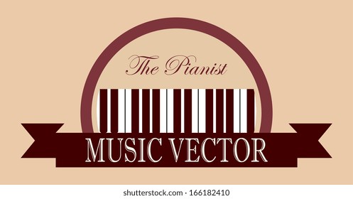 music design over pink  background vector illustration 