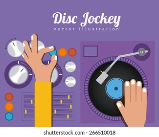 Music  design over purple background, vector illustration