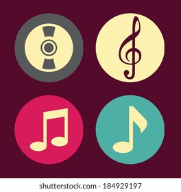 Music design over purple background,vector illustration