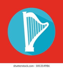 music design over red background vector illustration