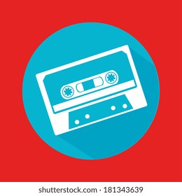 music design over red background vector illustration
