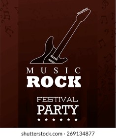 Music design over red background, vector illustration.