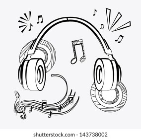 music design over white background vector illustration