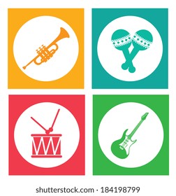 Music design over white background, vector illustration