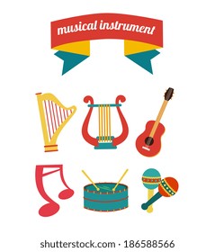 Music design over white background, vector illustration