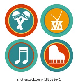 Music design over white background, vector illustration