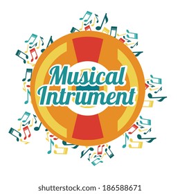 Music design over white background, vector illustration