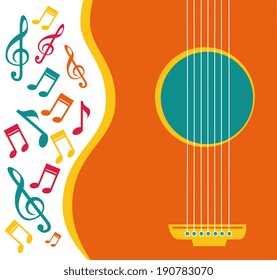 Music design over white background, vector illustration