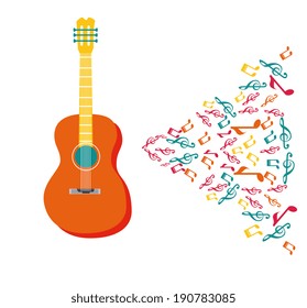 Music design over white background, vector illustration