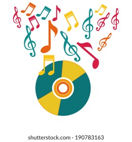 Music design over white background, vector illustration