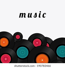 Music design over white background, vector illustration