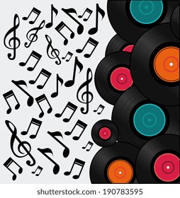 Music design over white background, vector illustration