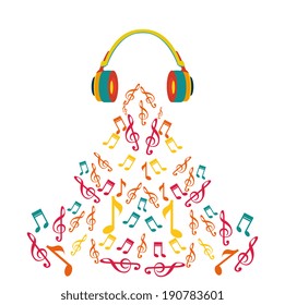 Music design over white background, vector illustration