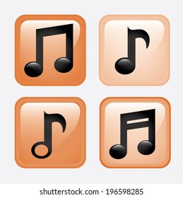 Music design over white background, vector illustration