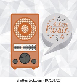 Music design over white background, vector illustration