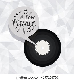 Music design over white background, vector illustration