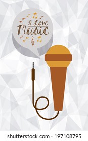 Music design over white background, vector illustration