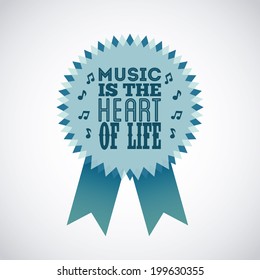 Music design over white background, vector illustration