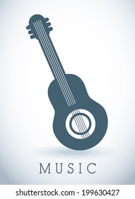 Music design over white background, vector illustration