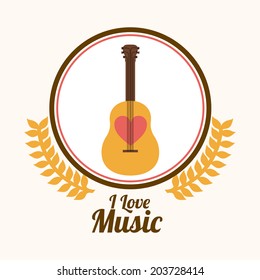 Music design over white background, vector illustration