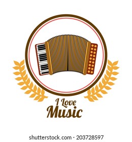 Music design over white background, vector illustration