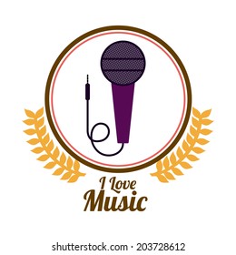 Music design over white background, vector illustration