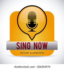 Music design over white background, vector illustration