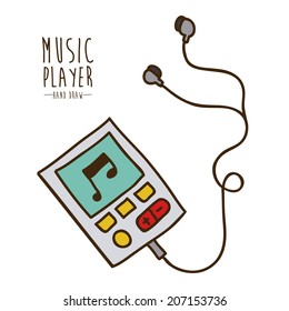 Music design over white background, vector illustration